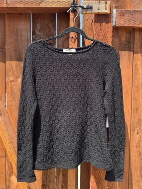 Treasure & Bond Textured Black Longsleeve